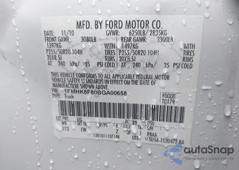 2011 Ford Explorer Limited из США, поврежденный, VIN 1FMHK8F80BGA00658